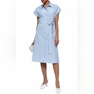 Rosetta Getty Striped Reverse Wrap Dress